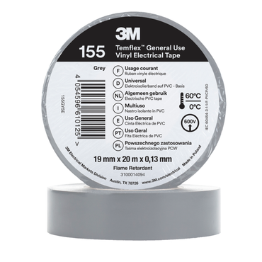 3M Temflex 155 Vinyl Electrical Tape 19 mm x 20 m (various colors)