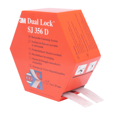 3M Dual Lock SJ356B Rzep przemysłowy transparentny 25 mm x 45,7 m
