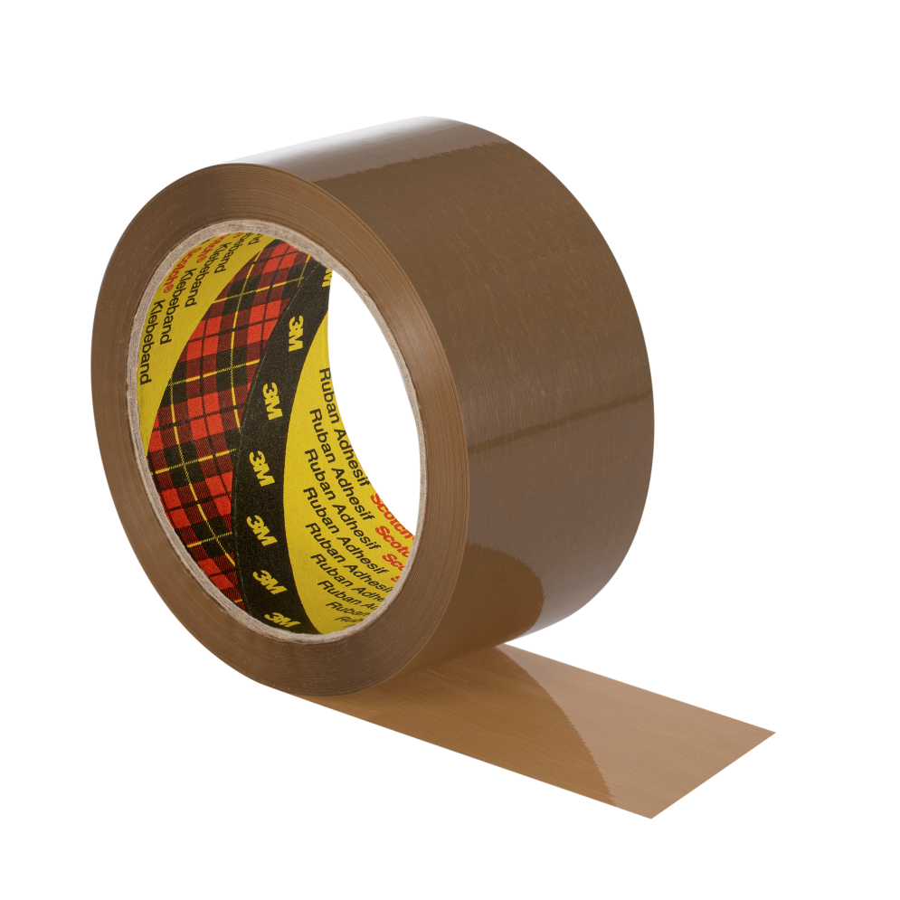 Scotch 371 Hot-Melt Brown Packaging Tape (various widths)