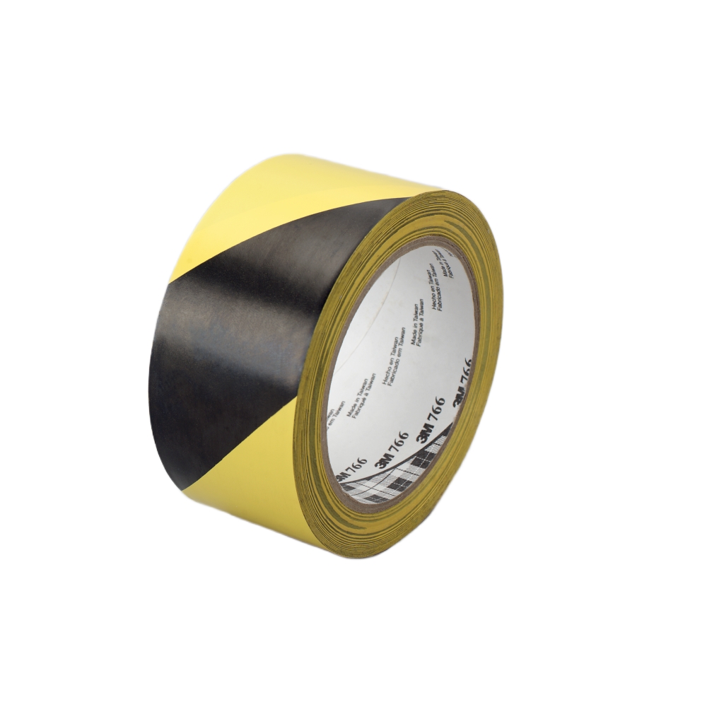 3M 766 Yellow/Black Warning Tape 50mm x 33m
