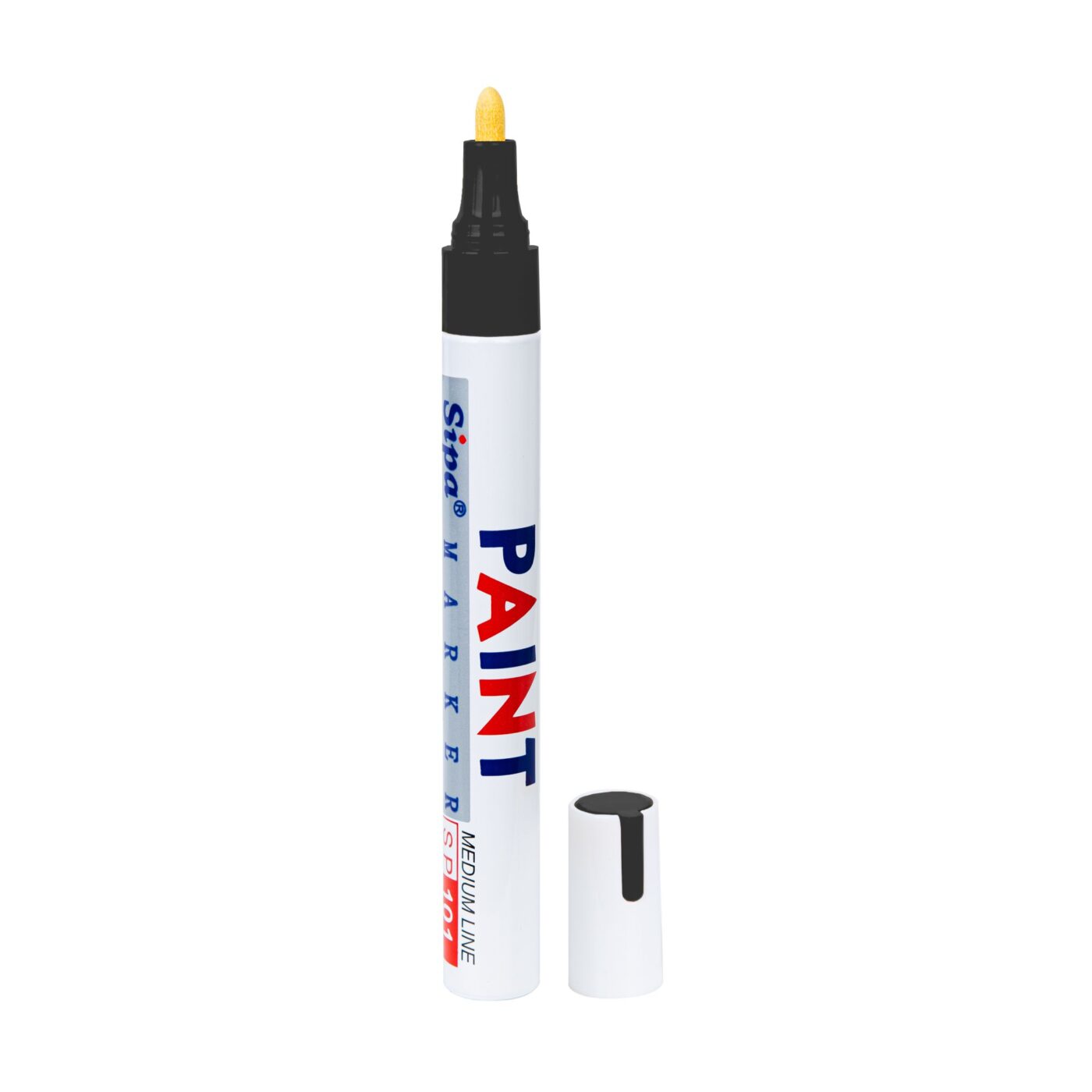 Paint marker SP101, medium, metal casing, color: black
