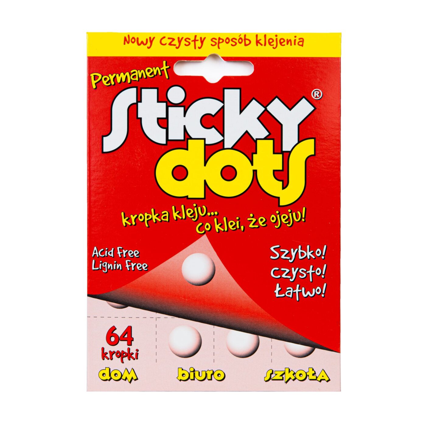 Permanent glue dots