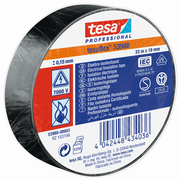 tesa 53988 tesaflex Insulation Tape Black (various variants)