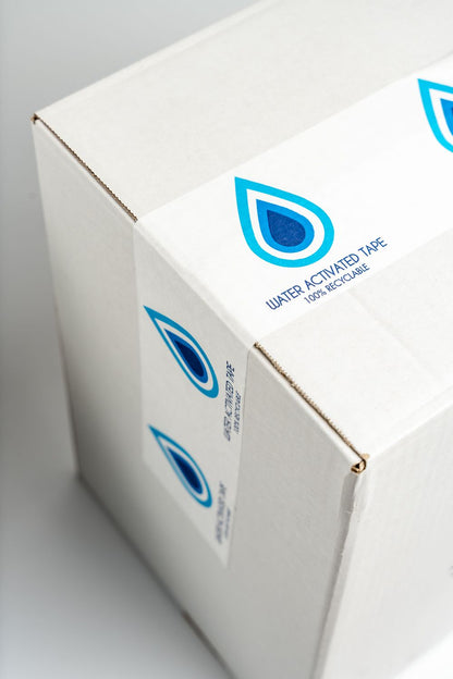 Custom printed water-activated paper tape with logo (various sizes)