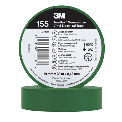 3M Temflex 155 Winylowa taśma elektroizolacyjna 19 mm x 20 m  (różne kolory)