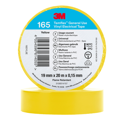 3M Temflex 165 Winylowa taśma elektroizolacyjna 19 mm x 20 m (różne kolory)