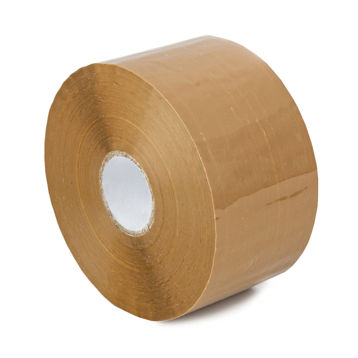 Brown hot-melt packing tape, 1-inch core, 48mm x 135m