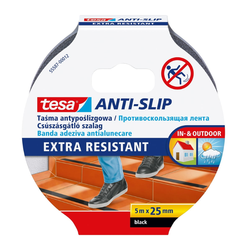 tesa Anti-slip tape for stairs 25 mm x 5 m