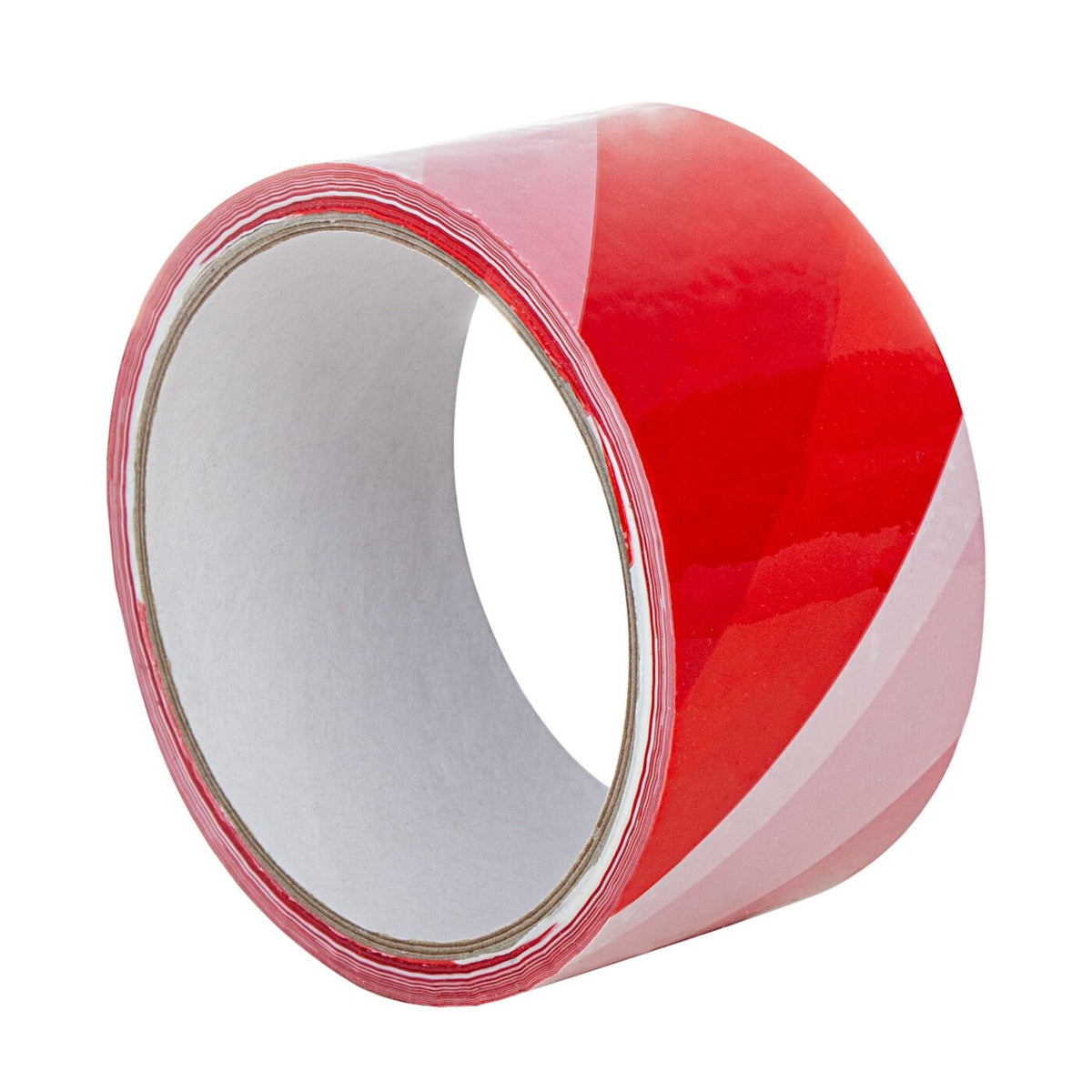Czerwono-biała taśma ostrzegawcza PVC 50 mm x 33 m