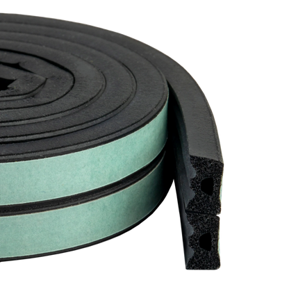Self-adhesive rubber gasket, Cello profile, 100 meters, 10x6 mm (various colors)