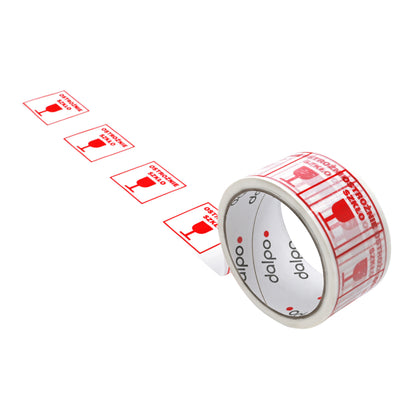 Tape with "Handle with care, glass" print 48mm x 45 m