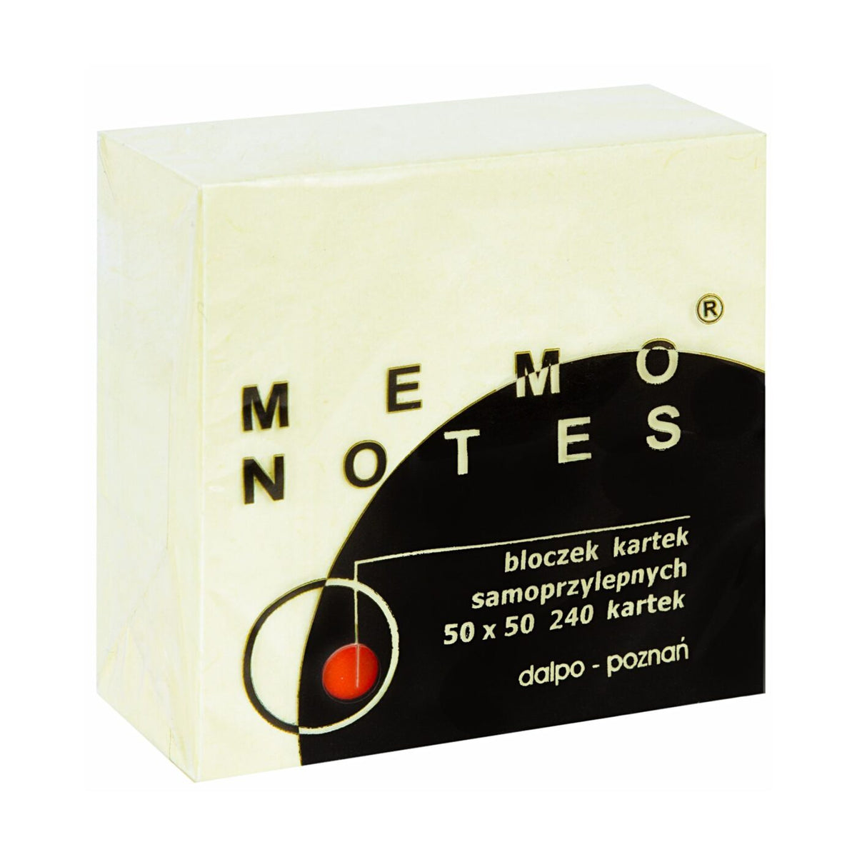 MEMO NOTES Bloczek kartek samoprzylepnych 50 x 50 mm, 240 kartek żółtych