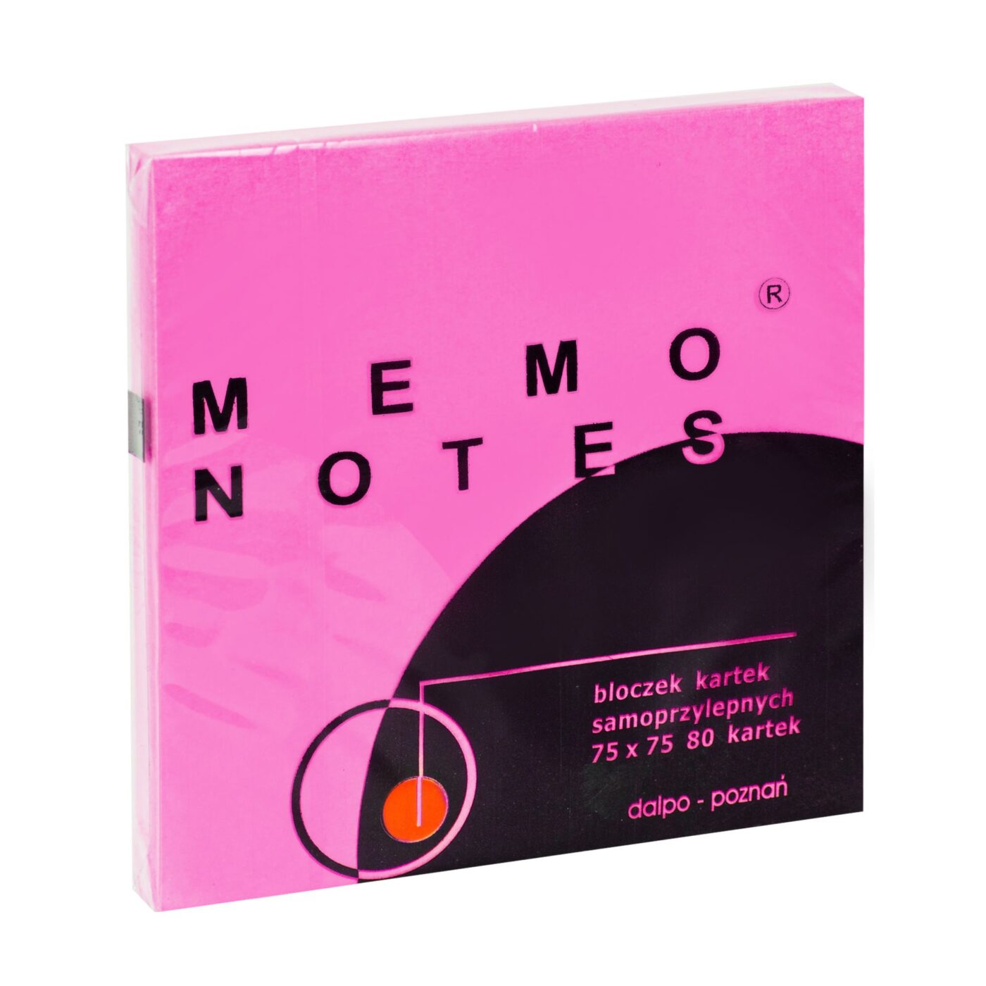 MEMO NOTES Bloczek kartek samoprzylepnych 75 x 75 mm, 80 kartek mix brilliant