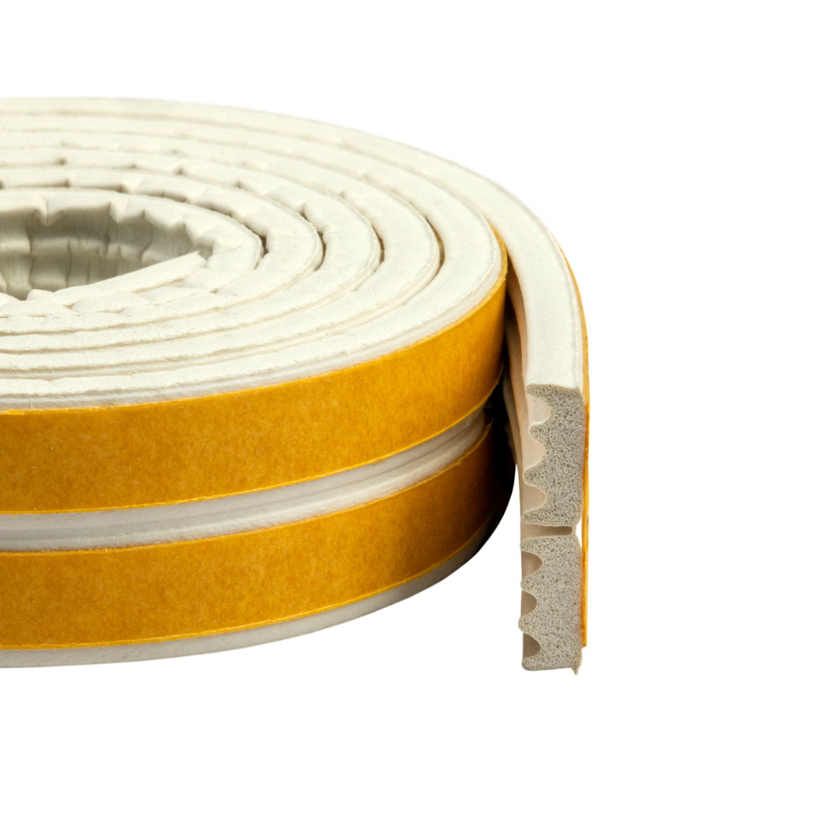 Rubber gasket, self-adhesive, Kron profile, 200 meters, 8x3 mm (various colors)