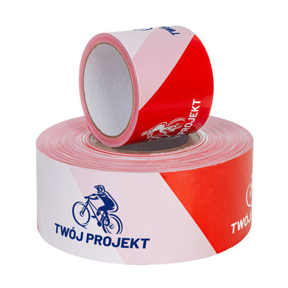 Non-adhesive barrier warning tape with custom print 75 mm x 100m