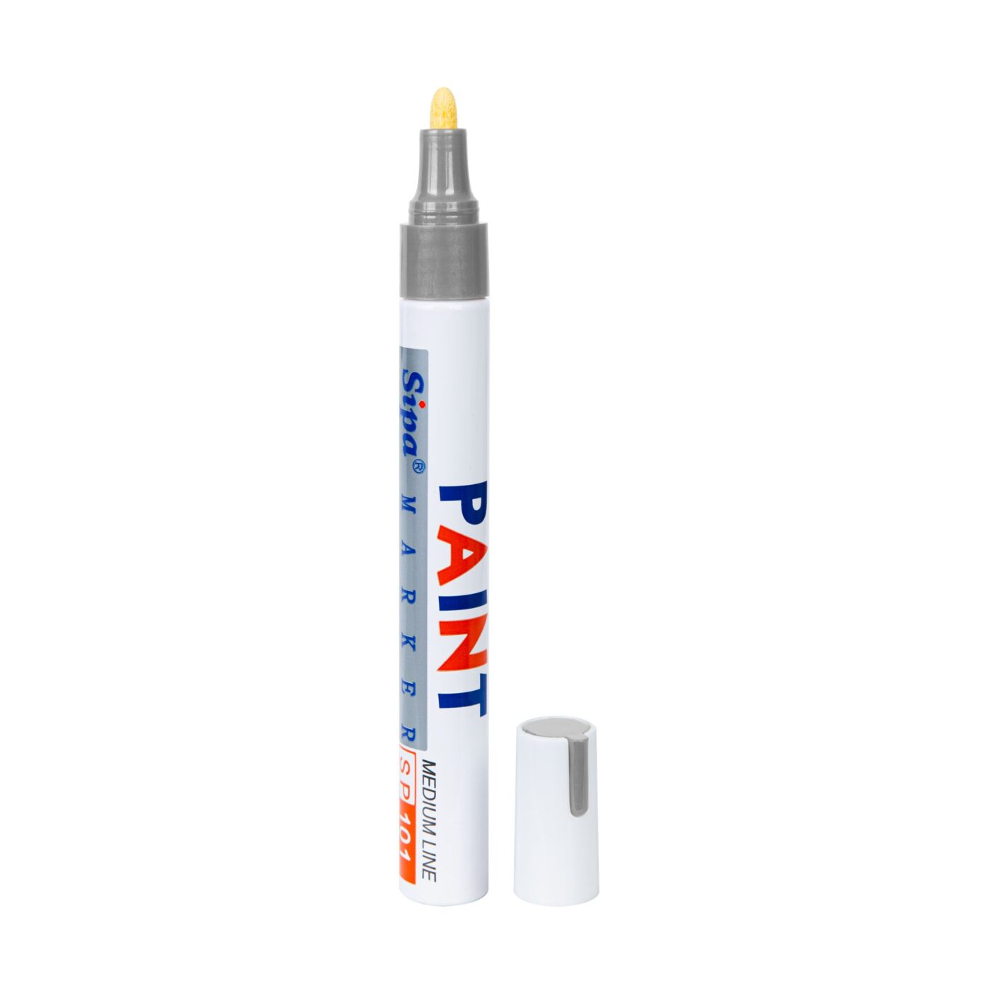 SP101 paint marker, medium, metal barrel, color: silver
