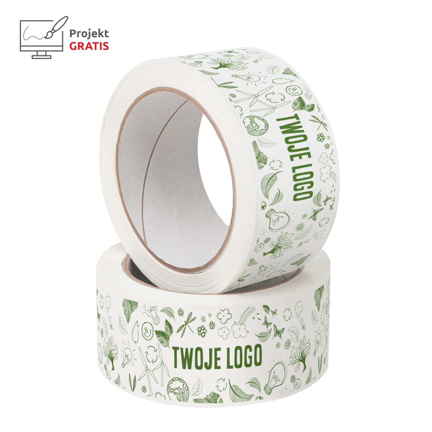 Printed paper hot-melt packing tape with custom logo 48 mm x 60 m